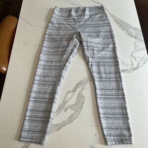 lululemon athletica Gray Striped Leggings